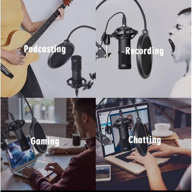 MIKROFON MIC CONDENSER USB RECORDING PODCAST ZOOM MEETING UD800 MICROPHONE UD 800 LAPTOP PC MAC