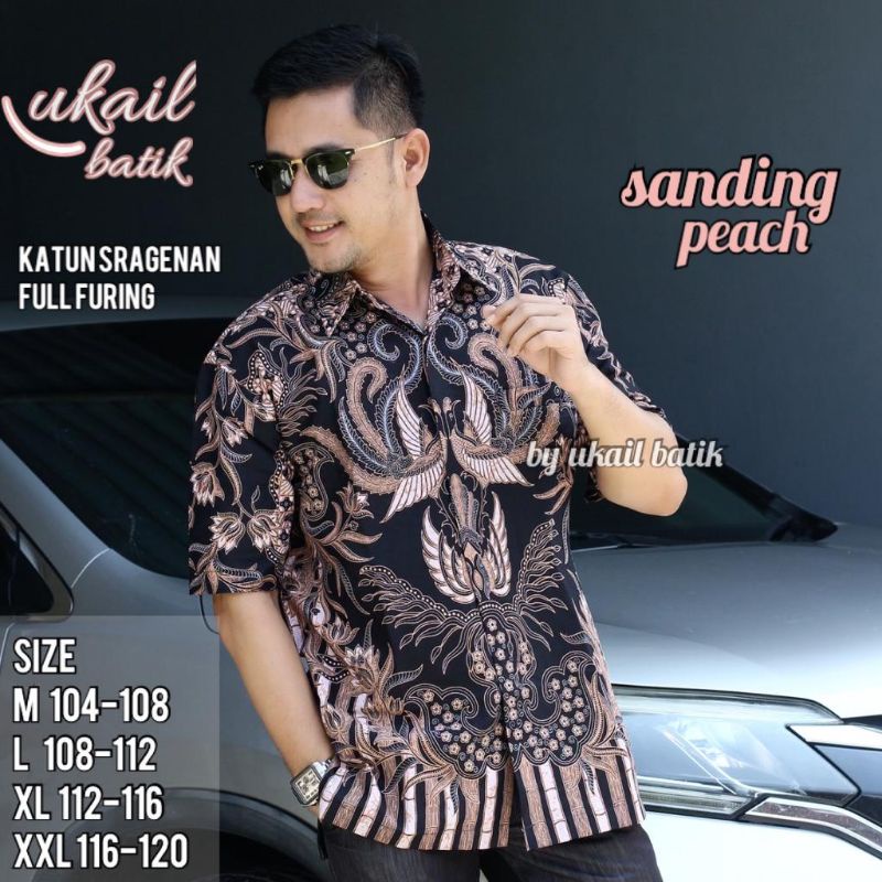 Baju Kemeja Batik Pria Lengan Pendek Lapis Furing Bahan Katun Halus Premium