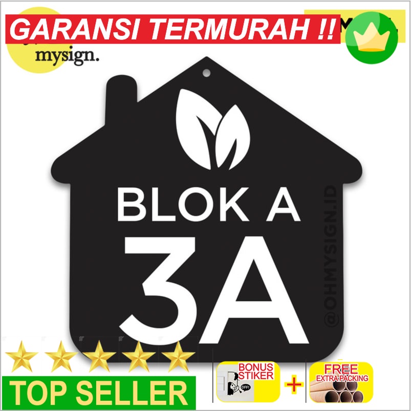 

Promo Custom Nomor Rumah Akrilik Timbul | Plat Nomor Acrylic Awet - 20x20 Dasar Hitam Elegan