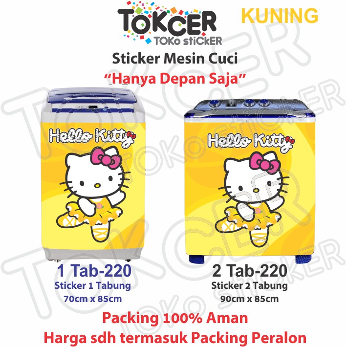 Stiker Mesin Cuci Hello Kitty