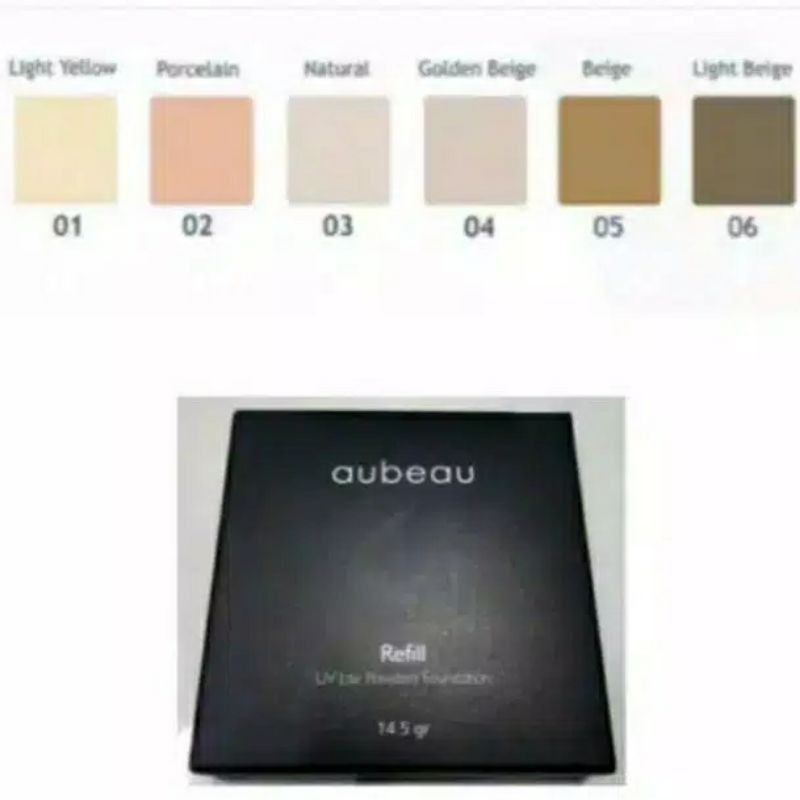 aubeau refill uv lite powdery foundation