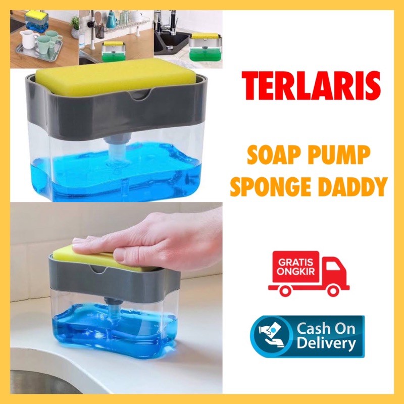 Tempat Sabun Cuci Piring Soap Pump Sponge Caddy Dispenser Filter Sabun