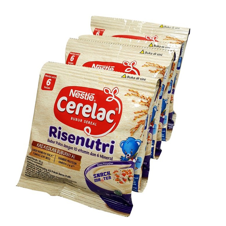 Bubur Bayi Nestle Cerelac Beras Merah Kacang Hijau Pisang Susu Bubur Bayi Instant 120 gr