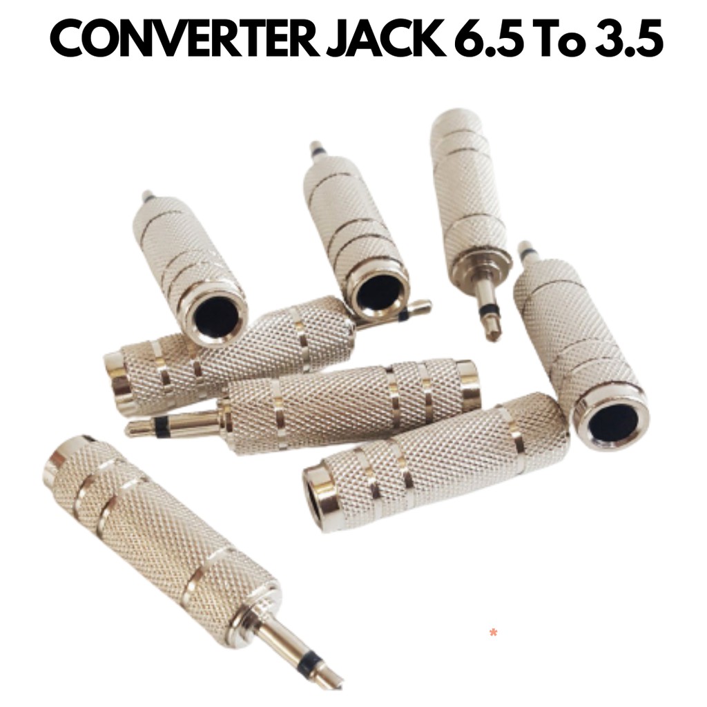 CONVERTER AUDIO JACK 6.5mm TO 3.5mm SAMBUNGAN KABEL MICROPHONE