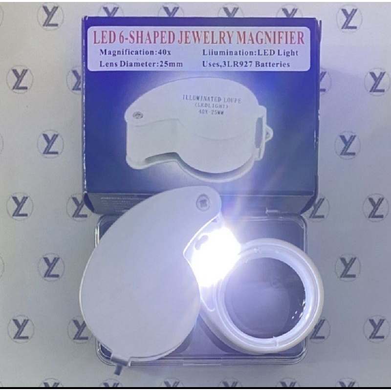 MG21011 Loupe LED Light Kaca Pembesar Magnifier 40X25MM