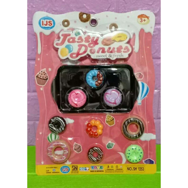 MAINAN ANAK TASTY DONUTS SH 1235/MACAM-MACAM KUE DONAT DAN LOYANG/TEMPAT DONAT