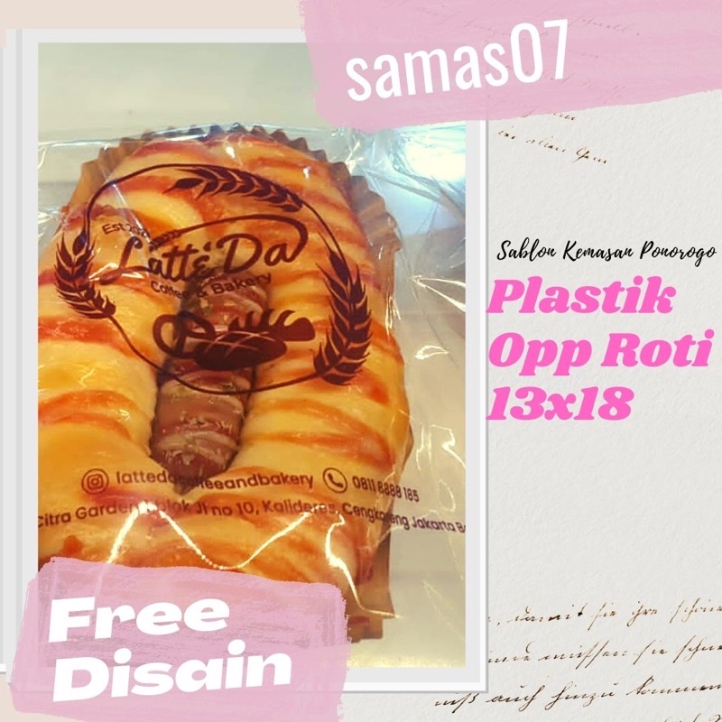 Sablon Plastik Roti 13x18 sablon 1PCS sablon kemasan plastik