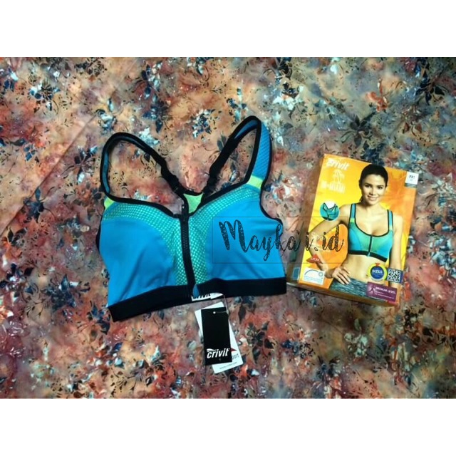 Crivit Blue Yellow Sport Bra