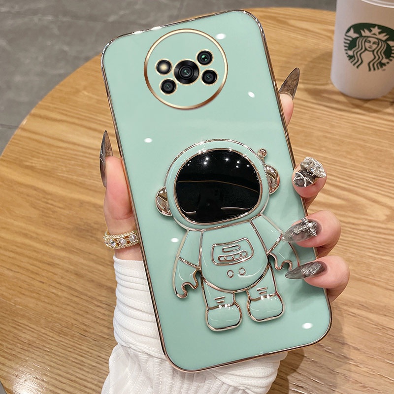 Casing Ponsel Untuk Xiaomi POCO X3 X3 Pro Nfc M3 F3 Warna Permen Astronot Stand Deluxe Camera Case