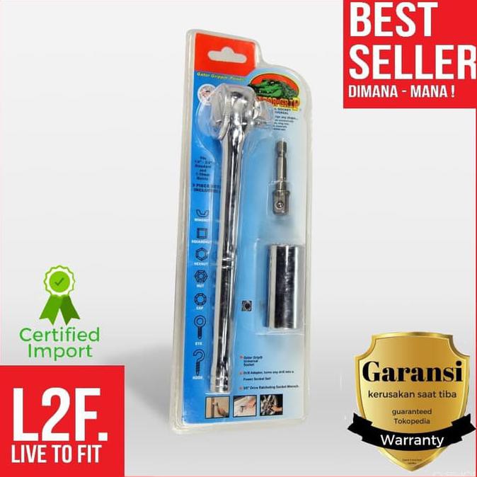 Gator Grip Universal Socket / Kunci Socket Gator Set / Kunci Pas Super