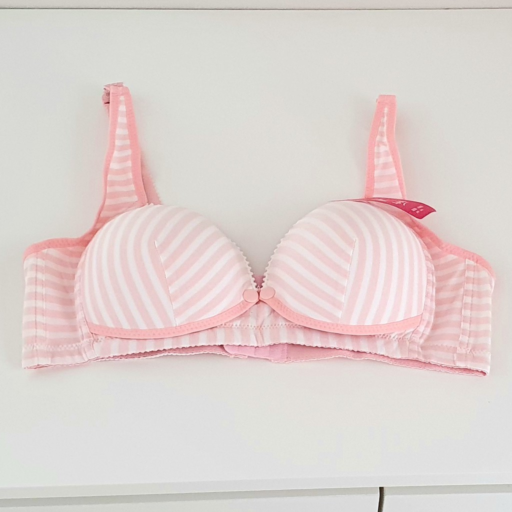 Bra / BH Menyusui Lydyly 389A Motif Salur (Busa Tipis, Tanpa Kawat, Kait 4)