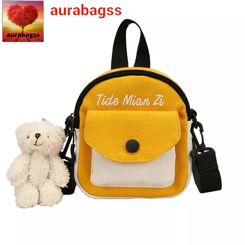 &quot;aurabagss&quot; - Tas Wanita Tas Selempang Mini &quot; SCARLET &quot;Kombinasi 2 Warna  Slingbags Remaja Wanita kekinian Ala Korea #Murah#Realfict#