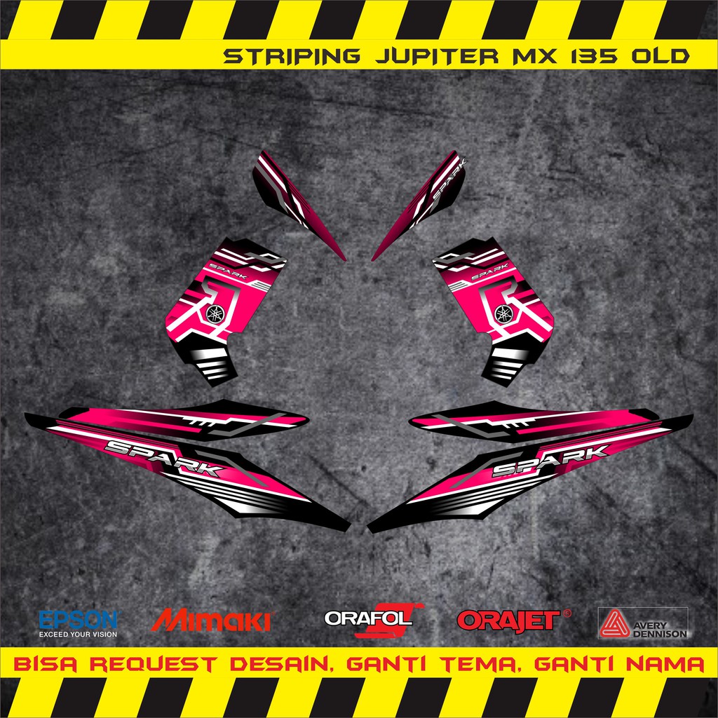STICKER STRIPING JUPITER MX 135 OLD MOTIF SPARK