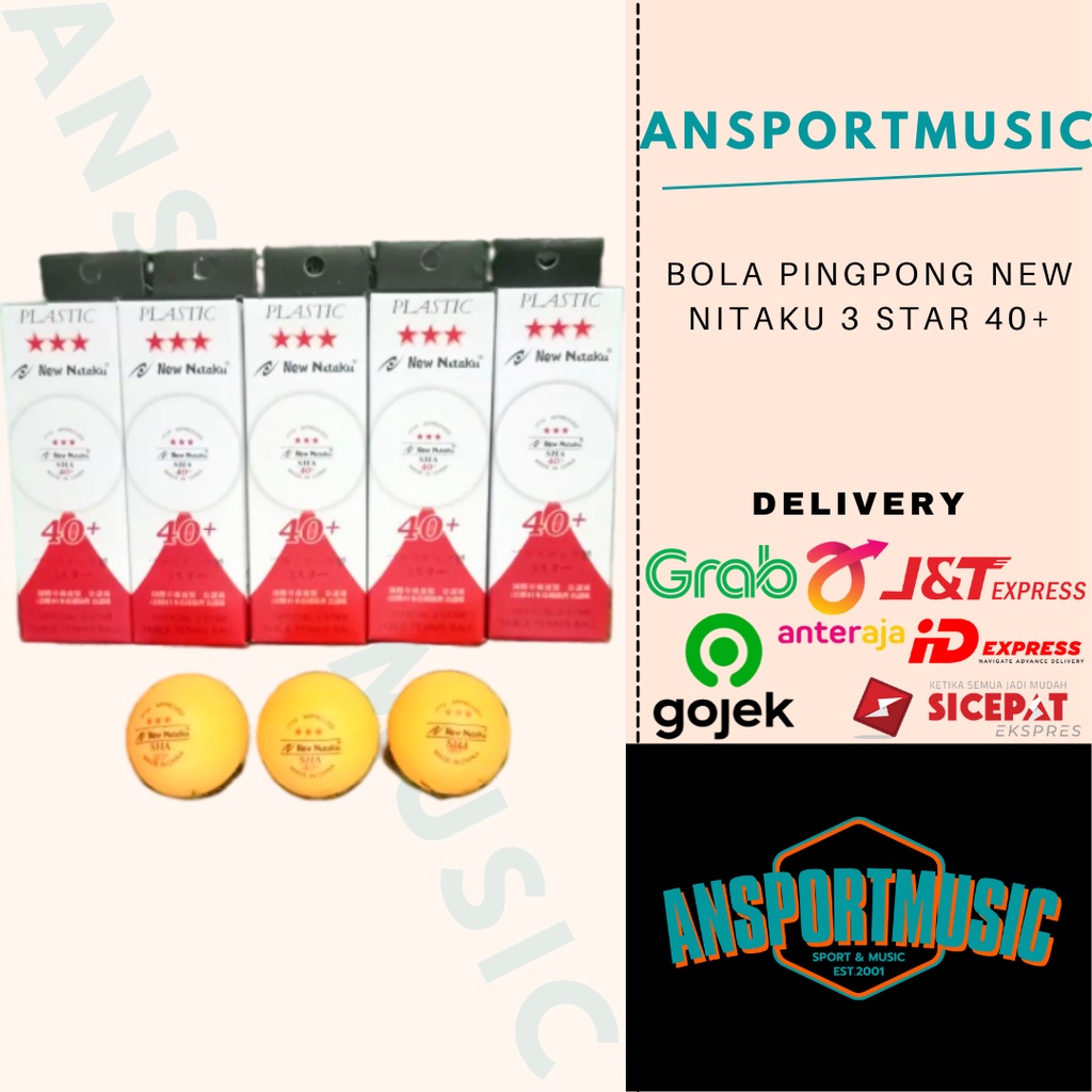 Bola Pingpong Nittaku / Bola Tenis Meja Nittaku 3STAR Kualitas Import