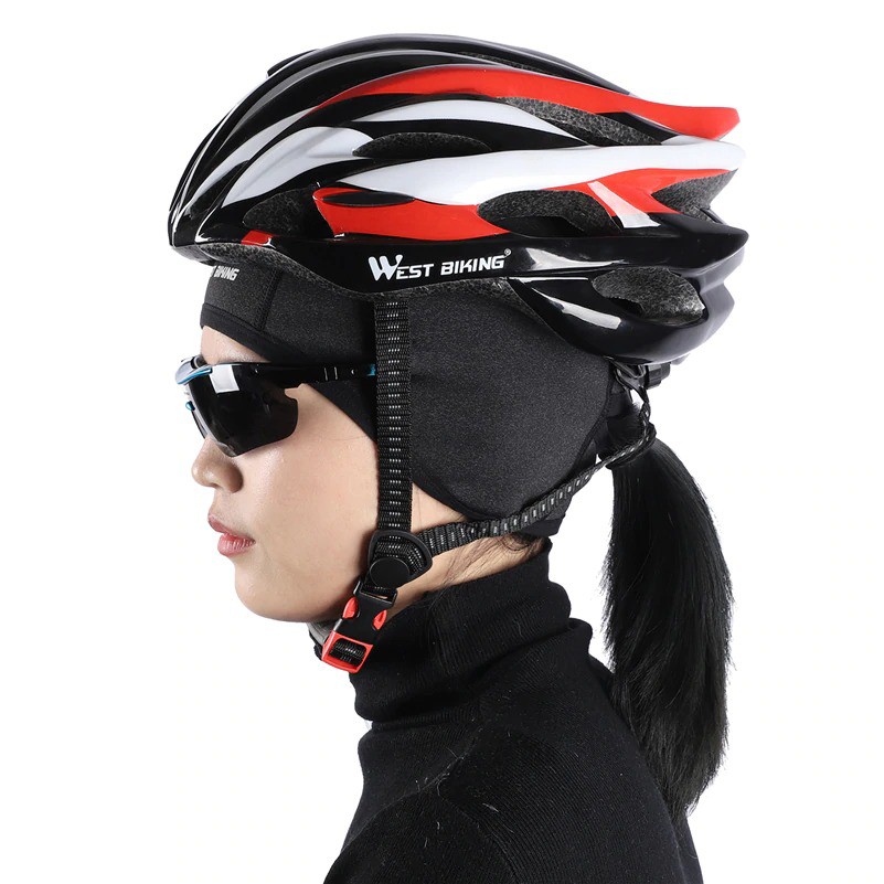 COD Topi Helm Sepeda Cycling Helmet Hat Winter Thermal Fleece Model for Women