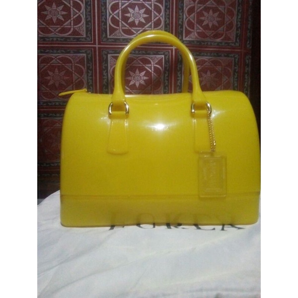 preloved furla jelly candy