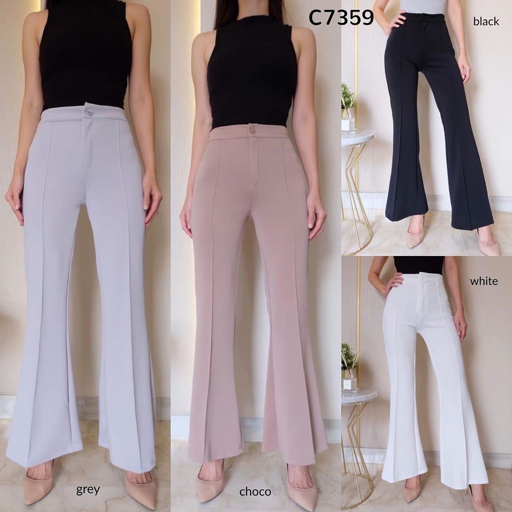 Cutbray Palazo Import BKK With Zipper / Fashion Korea /Celana panjang/celana impo