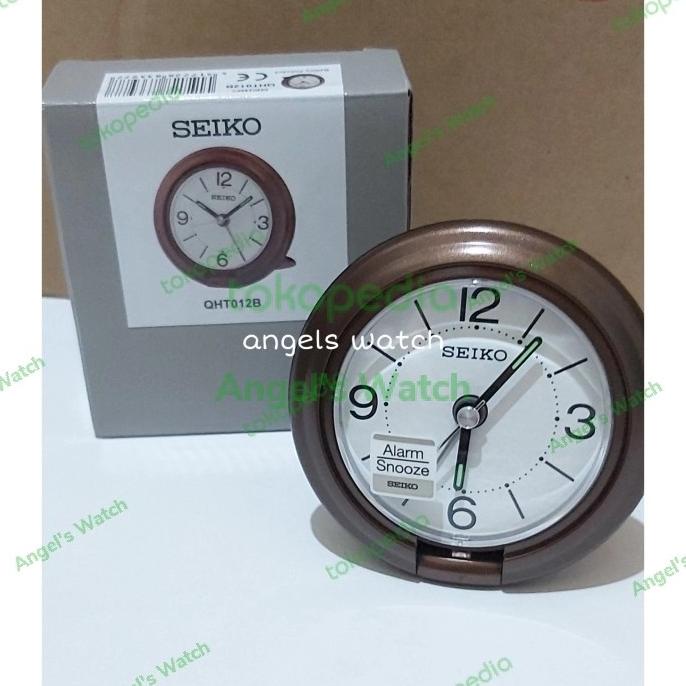 JAM WEKER SEIKO QHT012B ORIGINAL SEIKO JAM MEJA JAM TRAVEL