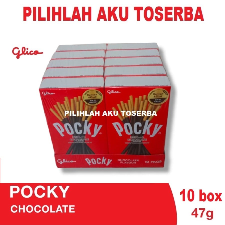 Glico Pocky REGULAR PACK CHOCOLATE / COKELAT - (HARGA PER 10 BOX)