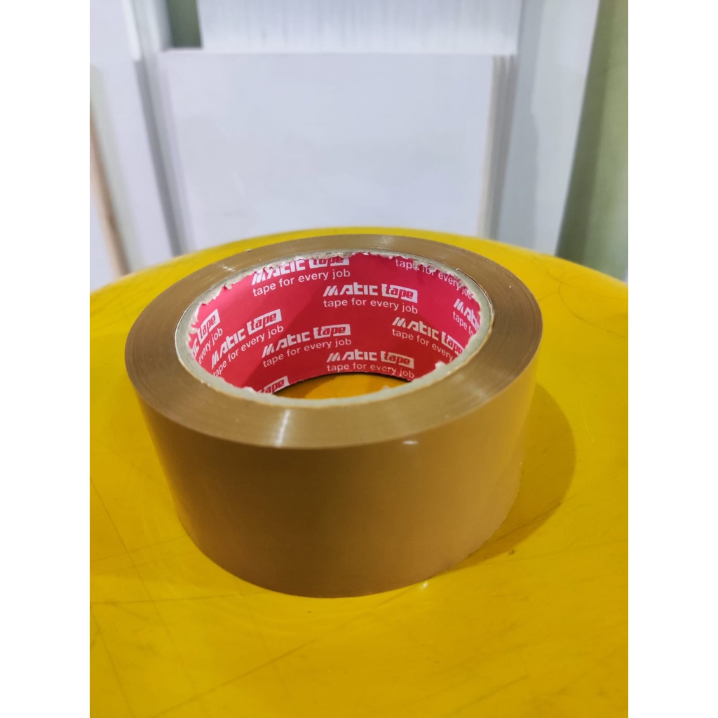 

Lakban Polos Coklat MATIC Tape 48mm x 90 Yard - Coklat
