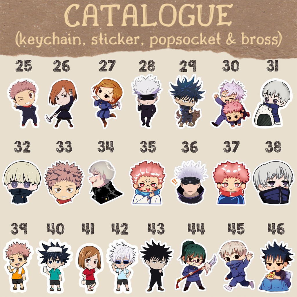 popscoket/  gantungan kunci / phonestrap / bross akrilik anime jujutsu kaisen-1