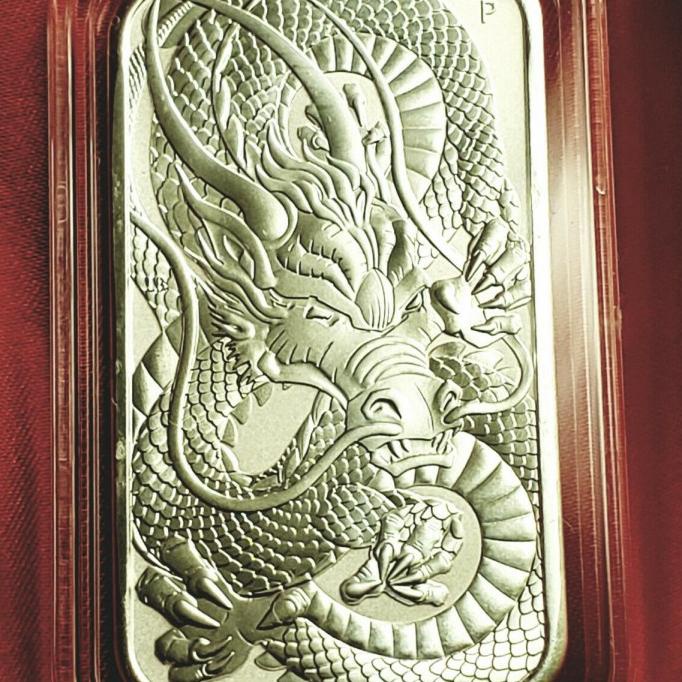 PROMO Perak Batangan Dragon Perth Mint 1 oz Silver Bar Coin Dirham RCM Nadir KPL366