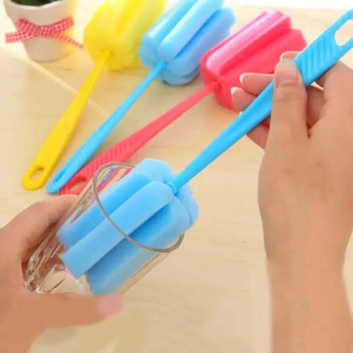 Spons Tongkat Pembersih Botol Minum / Sikat Busa Pembersih Dot Susu Bayi / Cleaner Sponge Stick Sikat Spon Pencuci Gelas Serbaguna