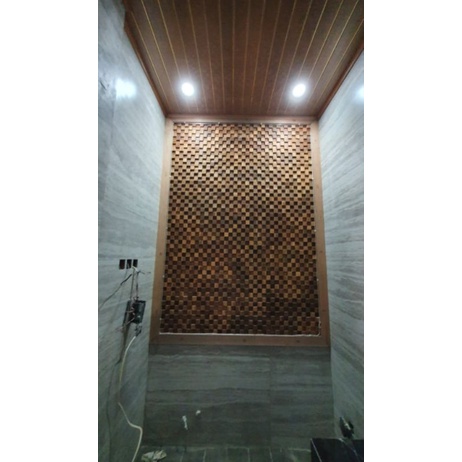 Wallpaper dinding kayu jati