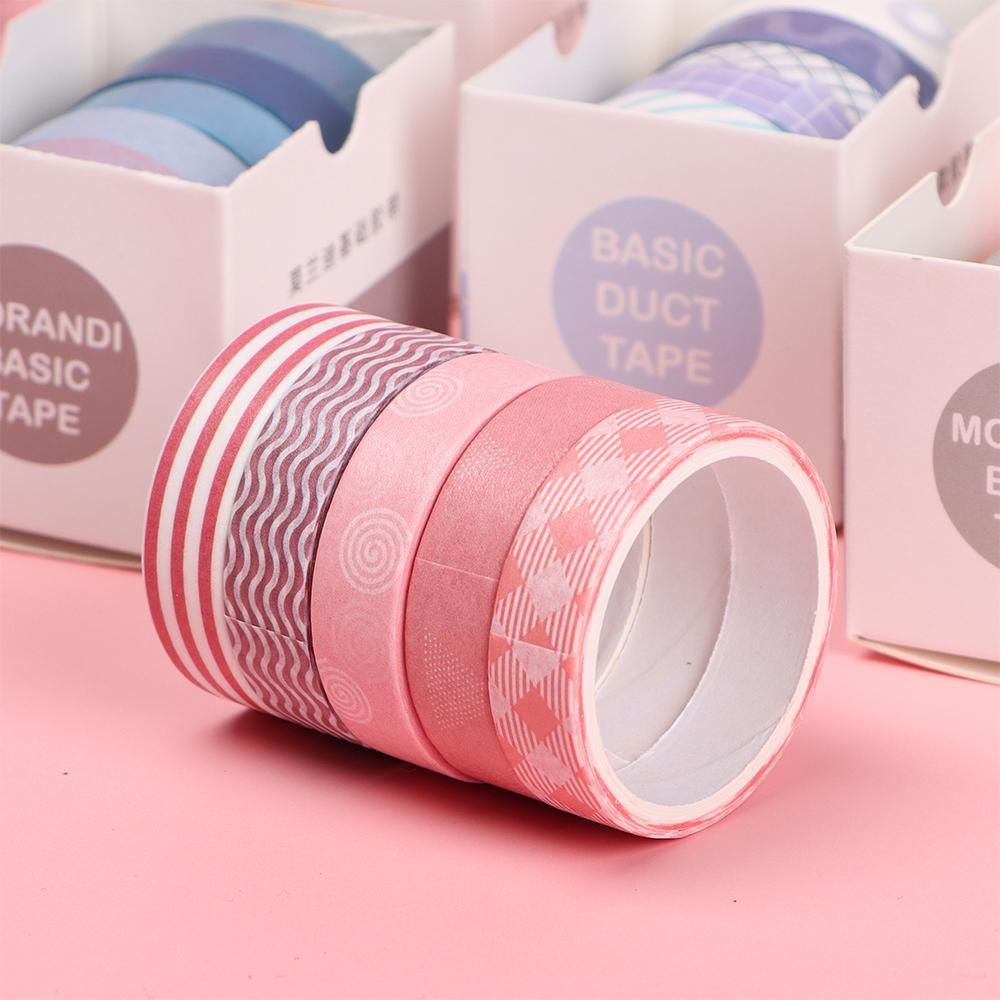 Stiker Washi Tape Motif Kartun Bunga / Hati Untuk Dekorasi DIY