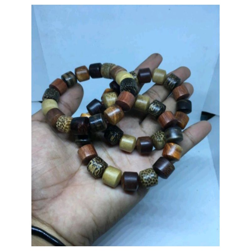 gelang kombinasi kayu bertuah