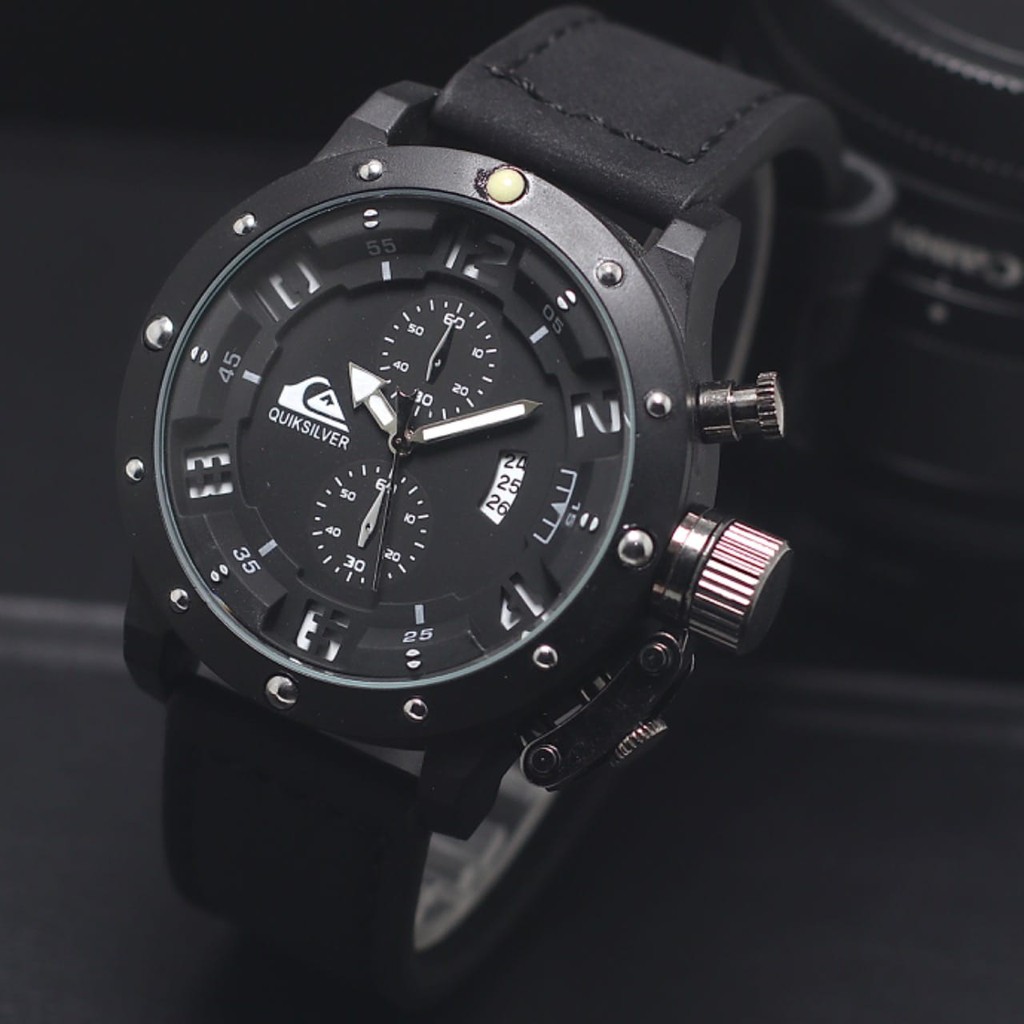 Jam Tangan Pria Analog Casual (Quiksilver) Tali Kulit