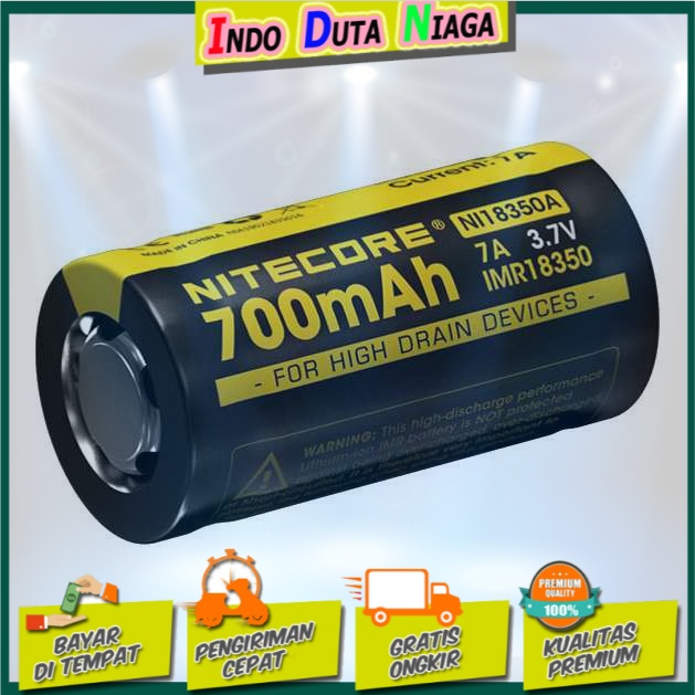 NITECORE IMR18350 Baterai Vape 700mAh 7A 3.7V