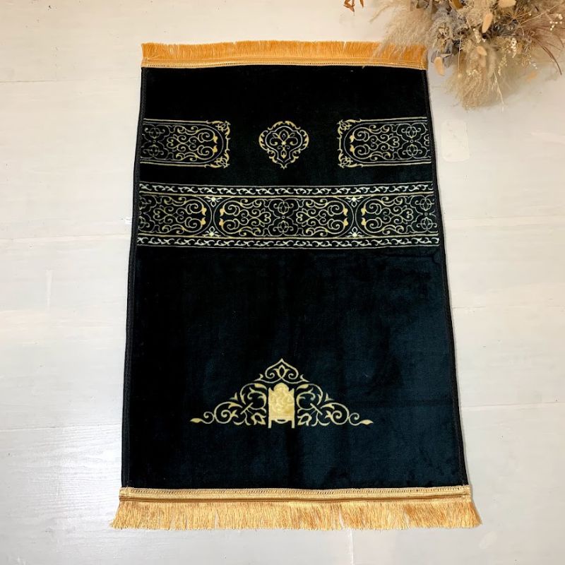 Sajadah Tebal Anti Slip Model  | BUSA KISWAH | 75x110 cm Dewasa Kado Guru Souvenir Umroh Haji