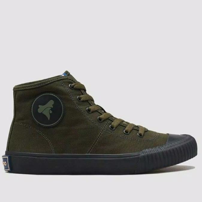 Brodo-Vulcan Classic Hi Olive/Red/Sneakers 1000% Original Sepatu Pria Sp98972