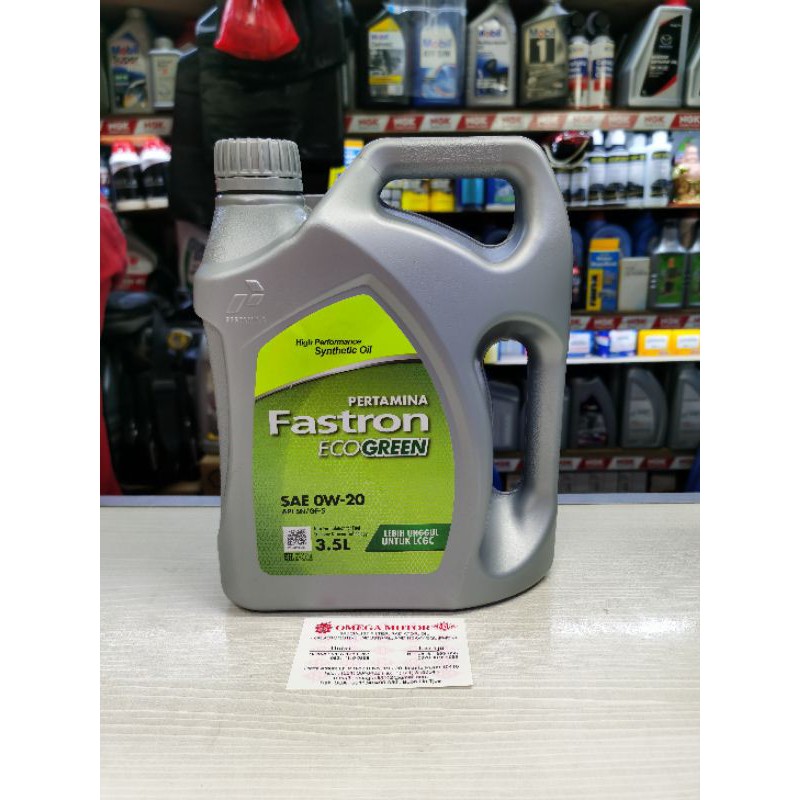 fastron eco green 0w20 3.5liter original asli 100%