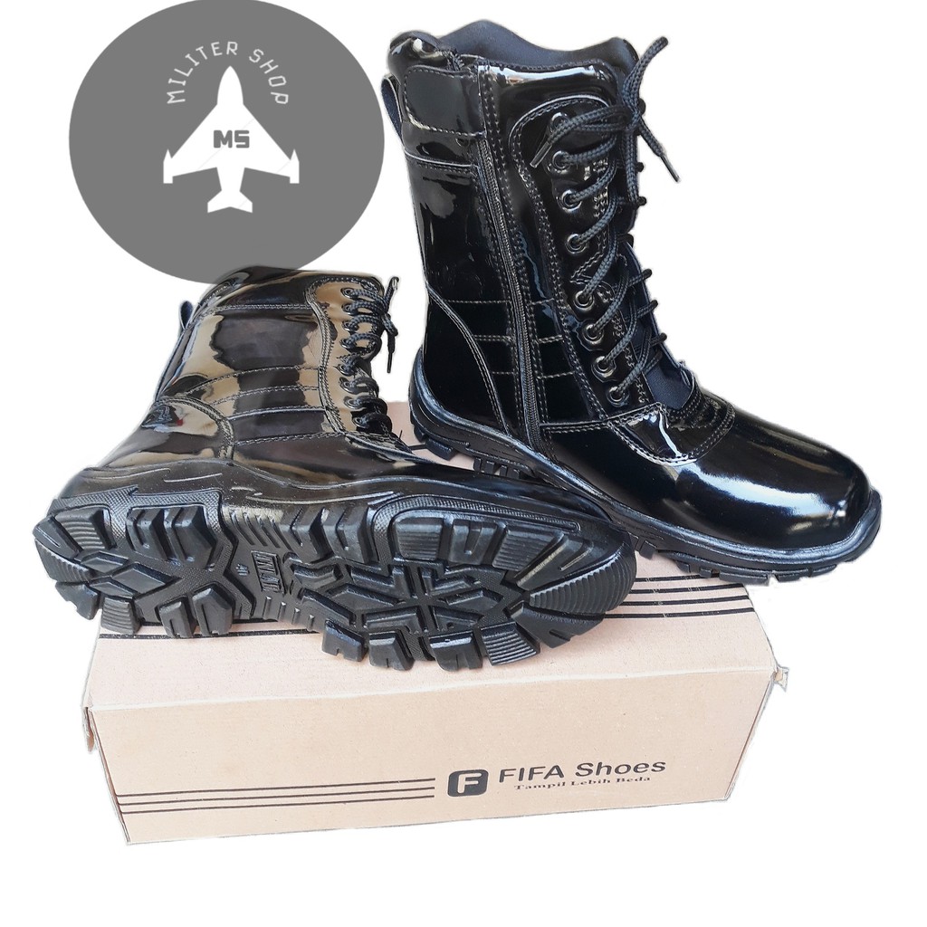 Sepatu PDL TNI Mengkilap - Sepatu PDL Satpam Polri