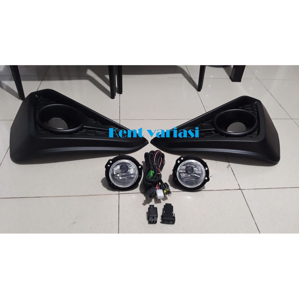 Paket Cover Foglamp Fog Lamp model TRD+Foglamp Komplit All New Rush/Terios2018