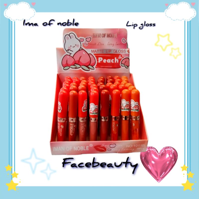 PROMO LIP GLOSS MATTE PEACH IMAN OF NOBLE/LIPGLOSS PEACH IMAN OF NOBLE 1011B