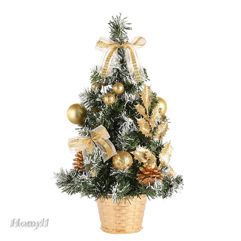 Homyl1 6inch High Tabletop Christmas Tree Mini Xmas Tree With Ornaments Party Decor Shopee Indonesia