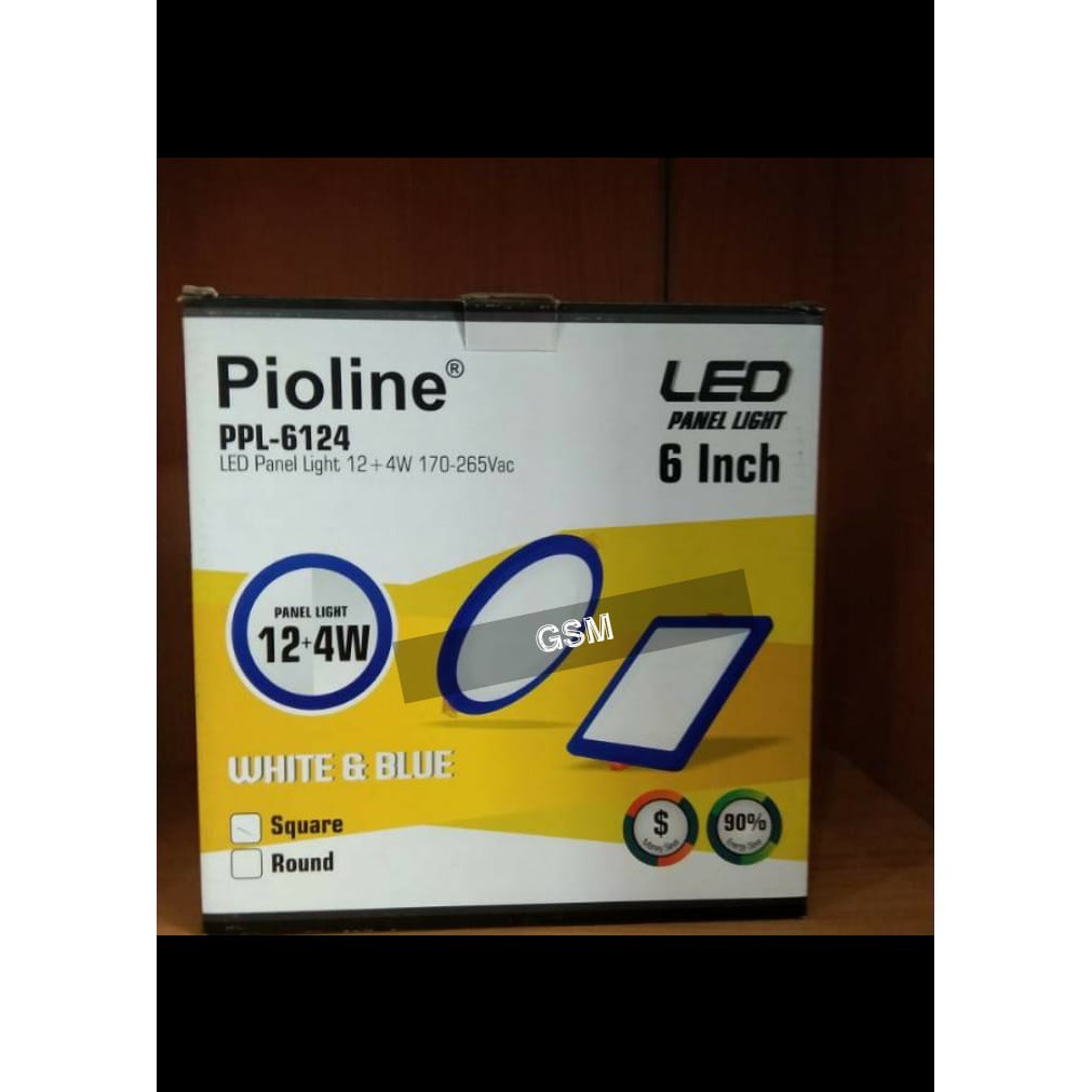 DOWNLIGHT LED 2WARNA SEGI WHITE+BLUE 12WATT 6INCHI PIOLINE