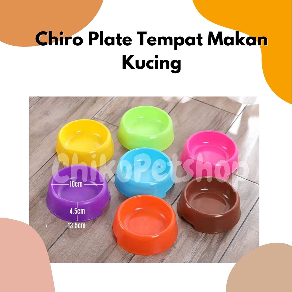 Tempat Makan Minum Kucing Anjing Mangkok Kucing Anjing tempat makan plastik chiro plate