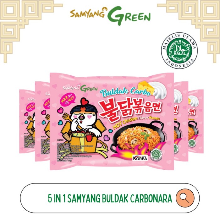 

5 in 1 - samyang hot chicken carbonara 130g x 5pc