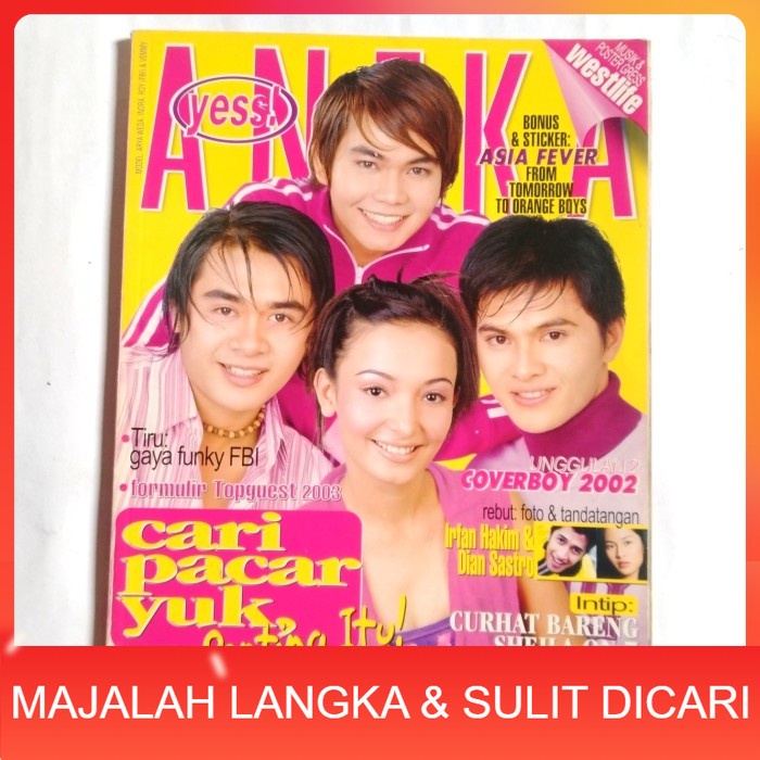Majalah ANEKA YESS No.19 Sep 2002 Cover FBI & VEMMY SAGITA Langka