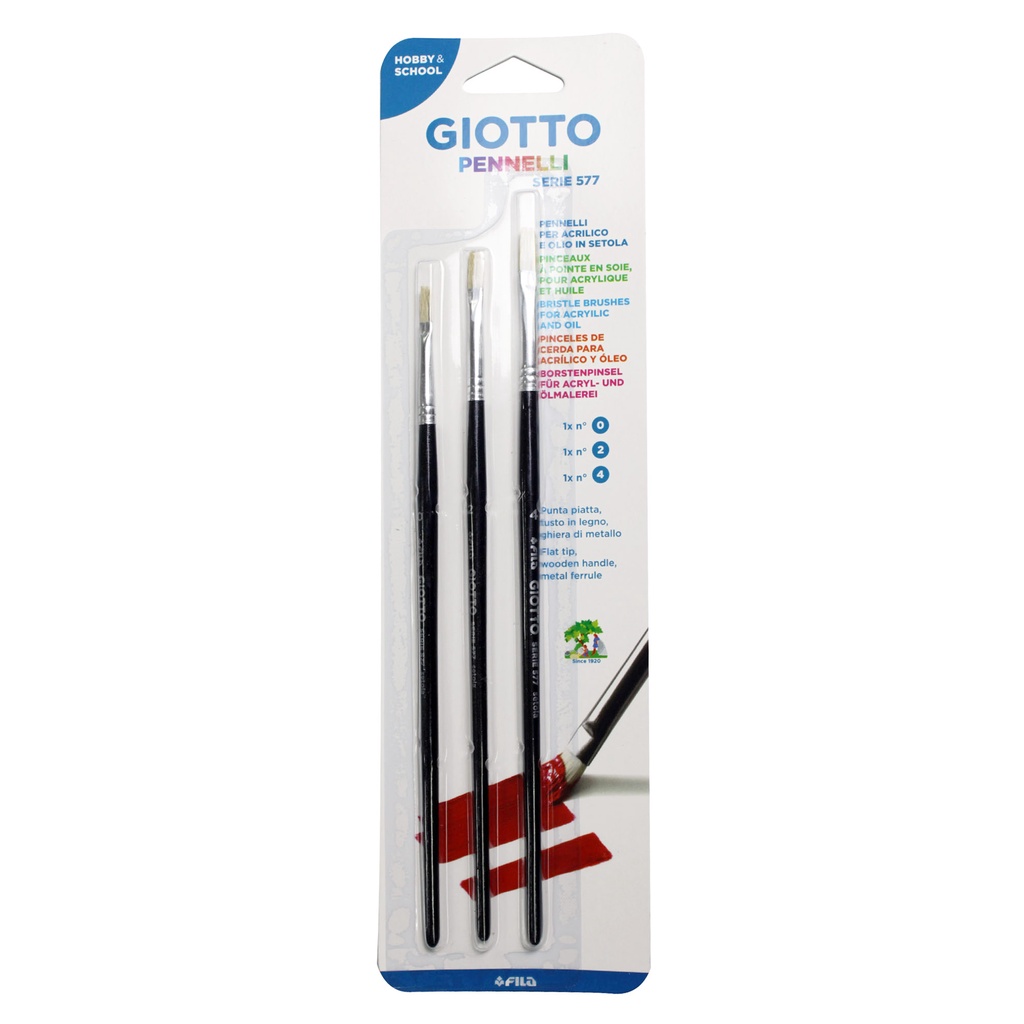 

[BMS Semarang] Giotto Artbrush Serie 577 Flat Set 00,02,04 #26100