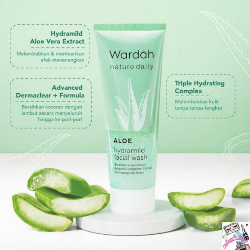 Wardah Nature Daily Aloe Hydramild Facial Wash 60ml