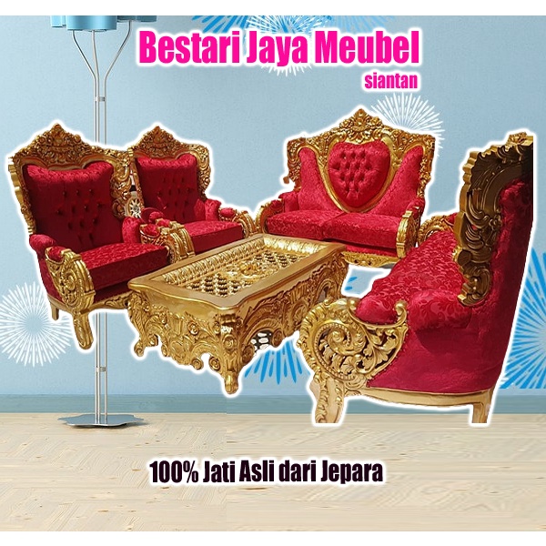 Kursi Jati Belagio Merah