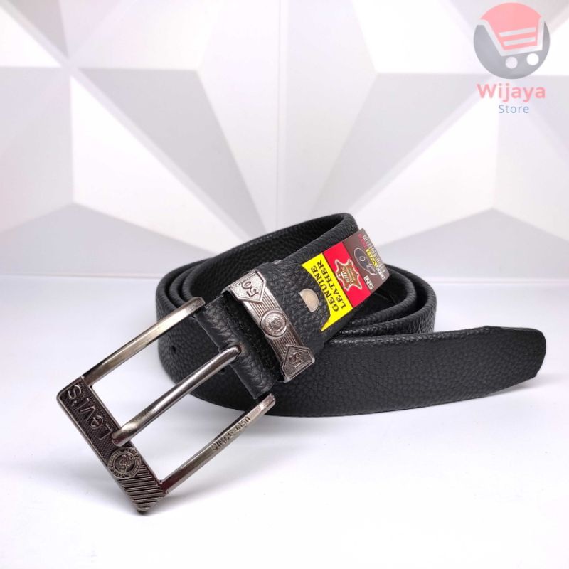 Ikat Pinggang Resleting Kulit Sintetis PU Leather Berkualitas Pria Sabuk Gesper Pendeng - [B009]