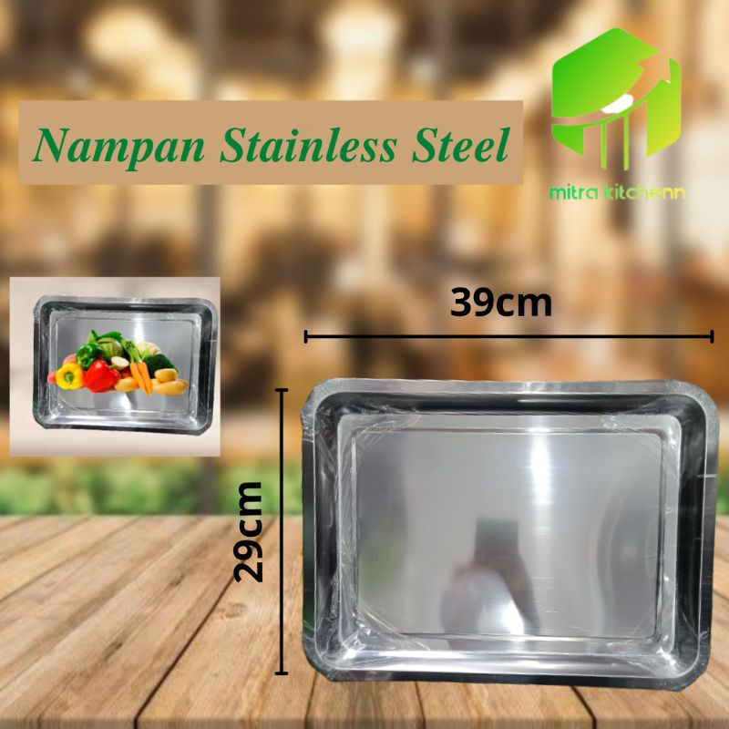 Nampan Stainless Steel 555 / Baking Tray Nampan Serbaguna