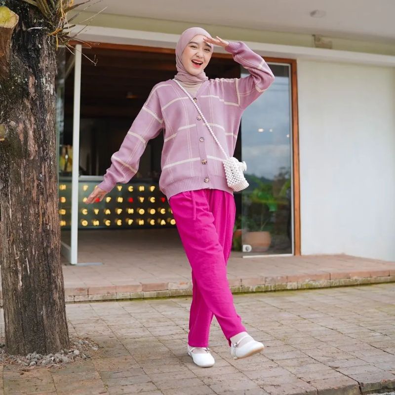 rajut tebal premium square oversize cardy