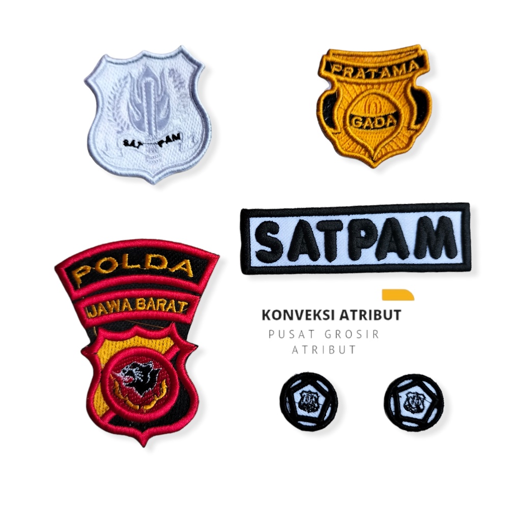 atribut bordir timbul satpam